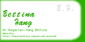 bettina hang business card